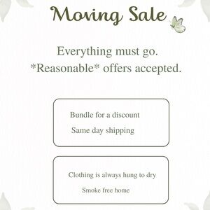 Moving Sale Announcement